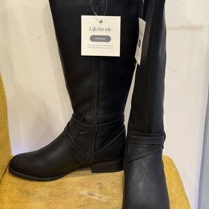 Life Stride Black Wide Calf Over-the-Knee Boots